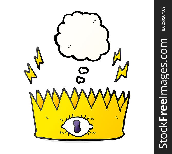 Thought Bubble Cartoon Magic Crown