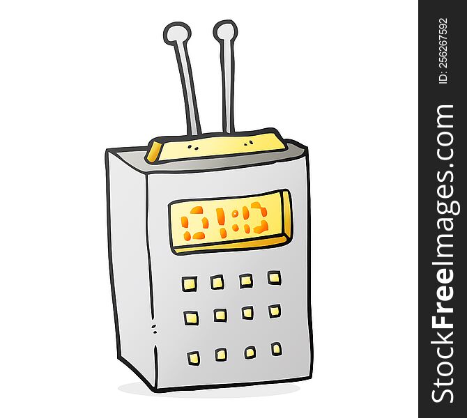 freehand drawn cartoon scientific device