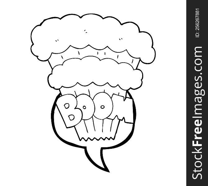 freehand drawn speech bubble cartoon explosion