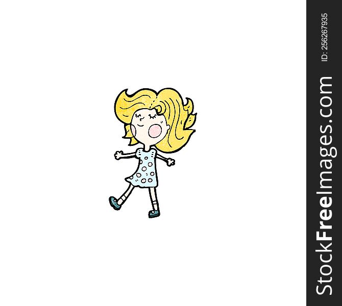 cartoon pretty blond girl