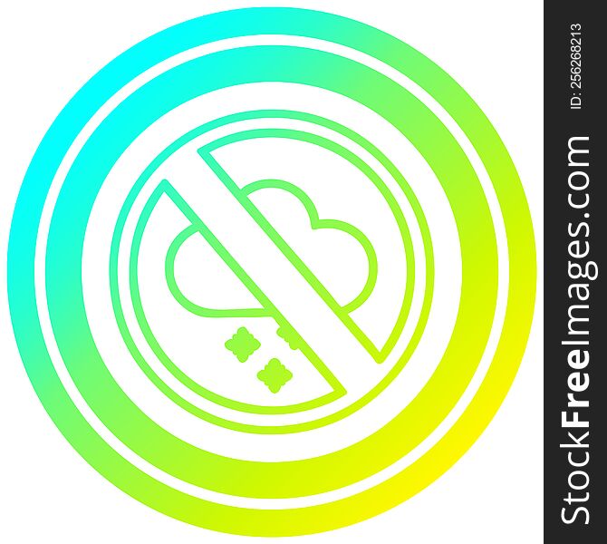 no cold weather circular in cold gradient spectrum