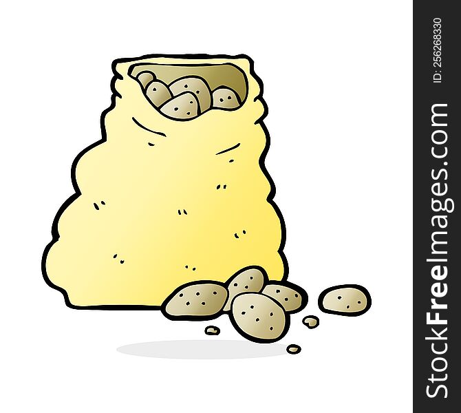 cartoon sack of potatoes