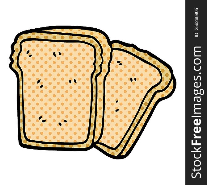 cartoon doodle slices of bread