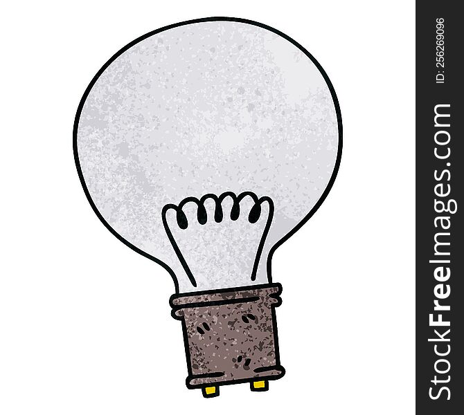 quirky hand drawn cartoon light bulb