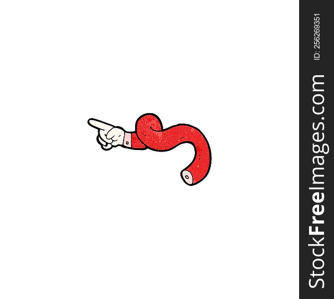 pointing hand symbol cartoon