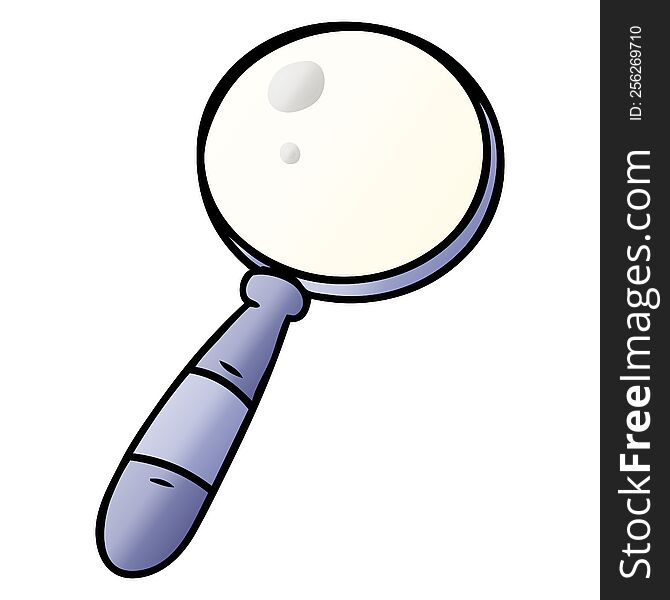 Gradient Cartoon Doodle Of A Magnifying Glass