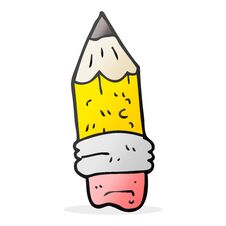 Cartoon Pencil Stub Royalty Free Stock Images