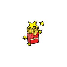Cartoon Take Out Fries Stock Images