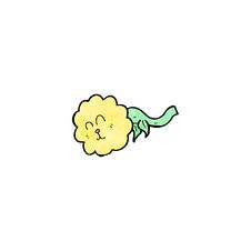 Flower Dandelion Cartoon Character Royalty Free Stock Images