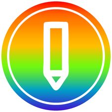 Simple Pencil Circular In Rainbow Spectrum Stock Images