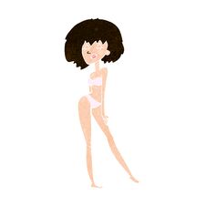 Free Cartoon Woman In Bikini Royalty Free Stock Photo - 256278175