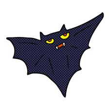 Cartoon Halloween Bat Stock Photo