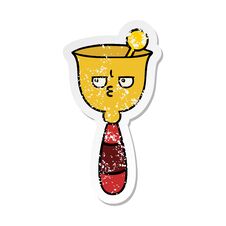 Distressed Sticker Of A Cute Cartoon School Bell Royalty Free Stock Image Distressed Sticker Of A Cute Cartoon School Bell Royalty Free Stock Image