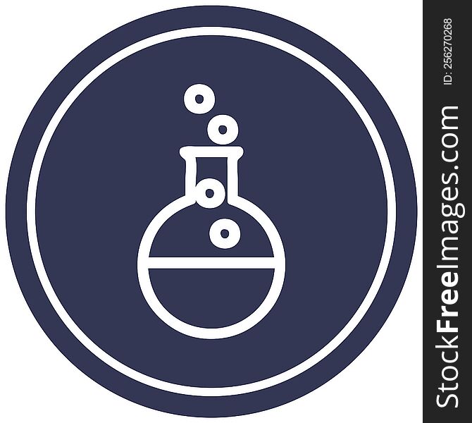 science experiment circular icon symbol