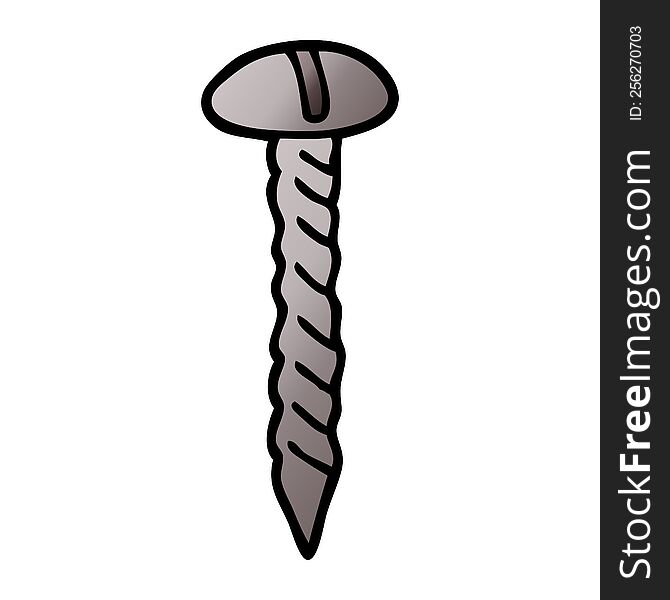 cartoon doodle metal screw