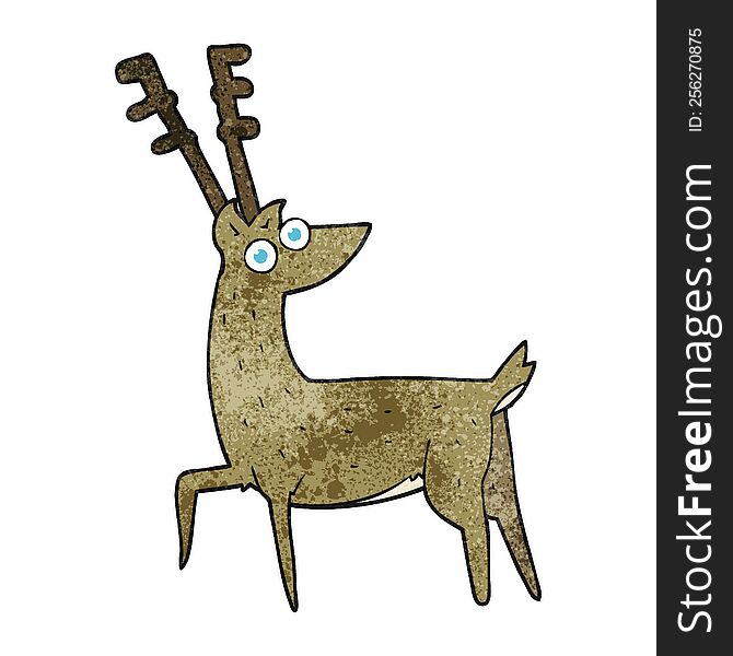 Textured Cartoon Stag