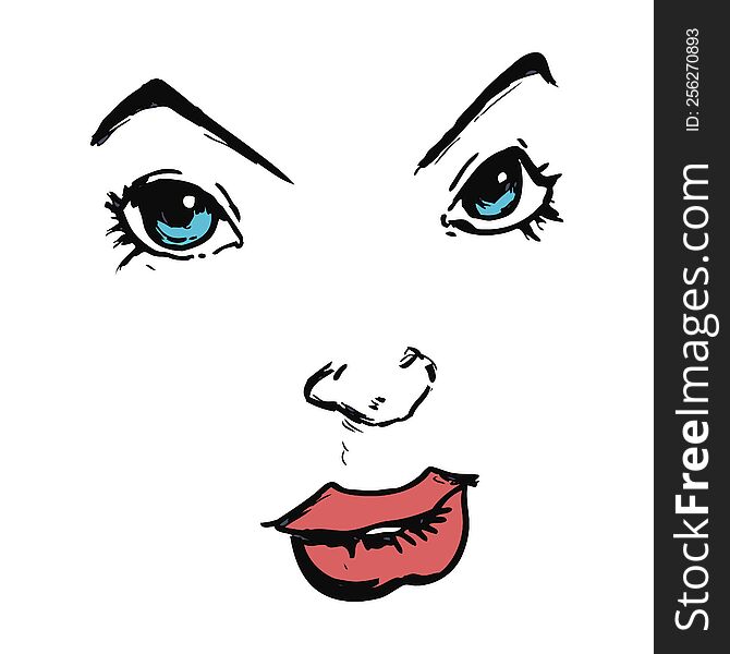 Cartoon Comic Book Face