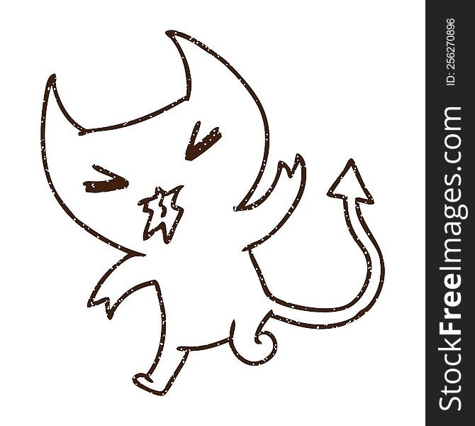 Little Devil Charcoal Drawing