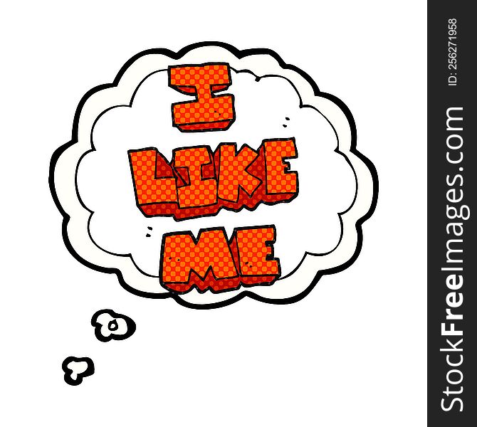 Thought Bubble Cartoon I Like Me Symbol