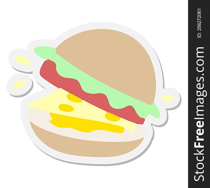 A Tasty Burger Sticker