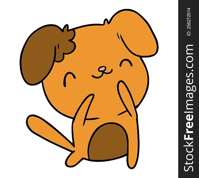 cartoon illustration kawaii of a cute dog. cartoon illustration kawaii of a cute dog