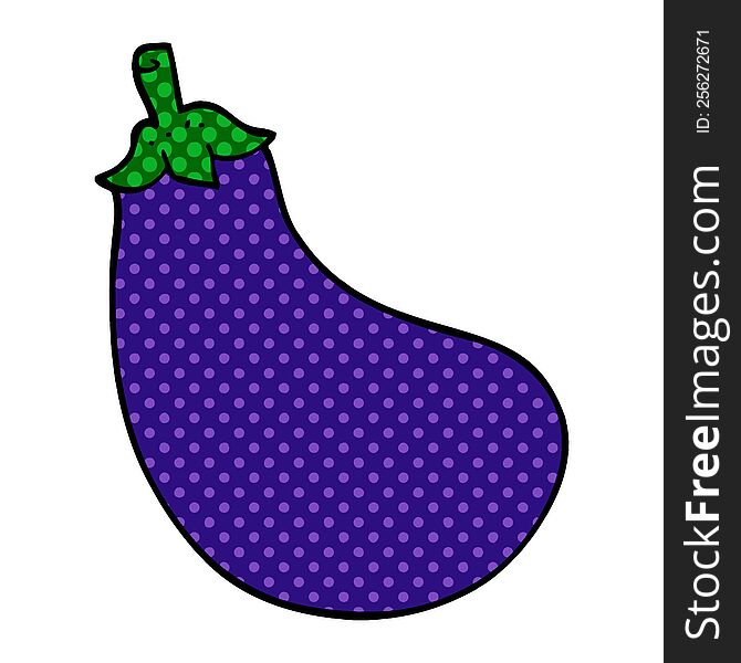 Cartoon Doodle Eggplant