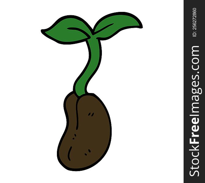 cartoon doodle of a seedling