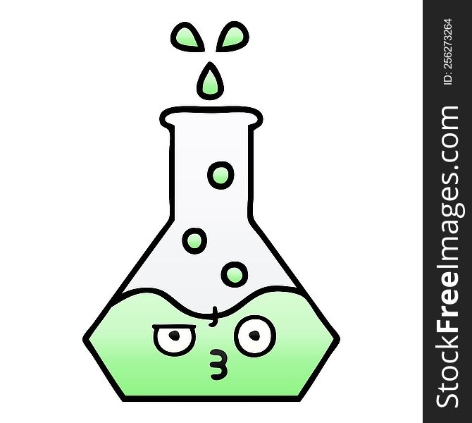 Gradient Shaded Cartoon Science Beaker