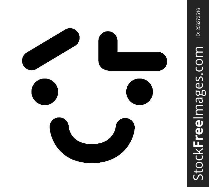 Simple Raised Eyebrow Face Icon