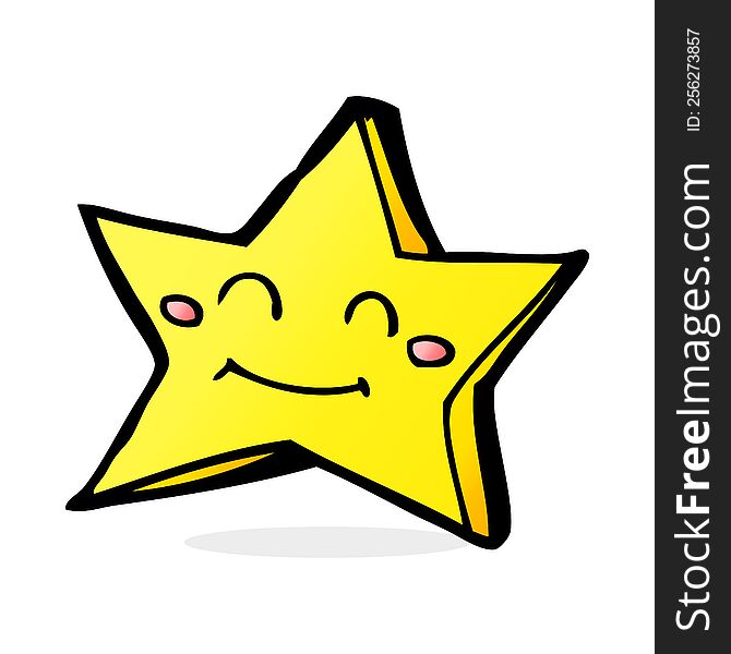 Cartoon Happy Star Character