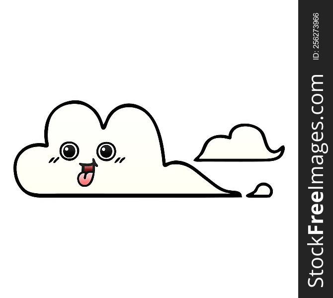 gradient shaded cartoon of a clouds