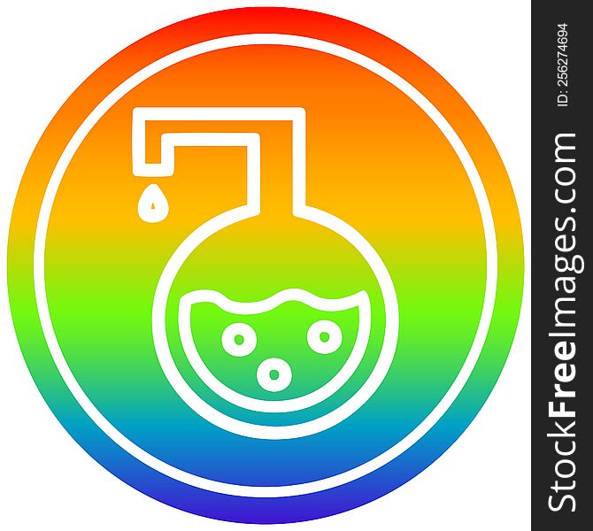 Science Experiment Circular In Rainbow Spectrum