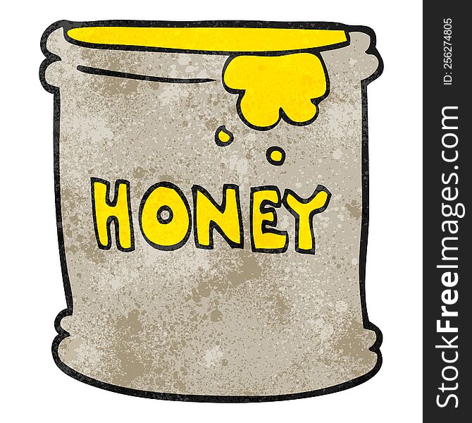 Textured Cartoon Honey Pot