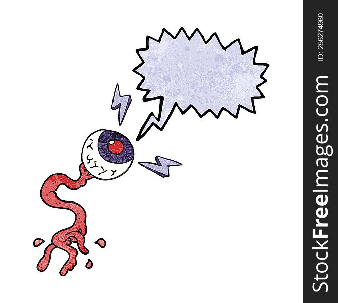 Texture Speech Bubble Cartoon Gross Electric Halloween Eyeball