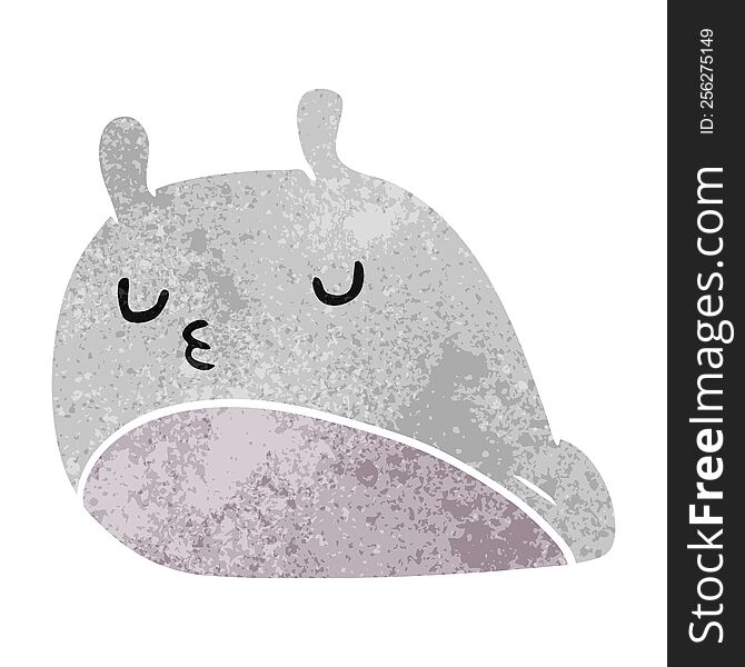 Retro Cartoon Kawaii Fat Cute Slug