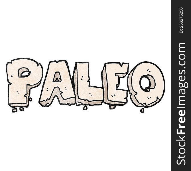 Paleo Textured Cartoon Sign