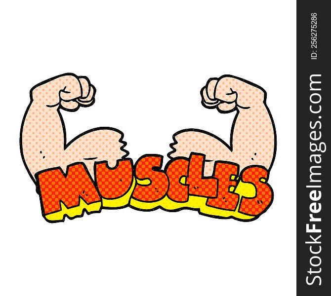 cartoon muscles symbol