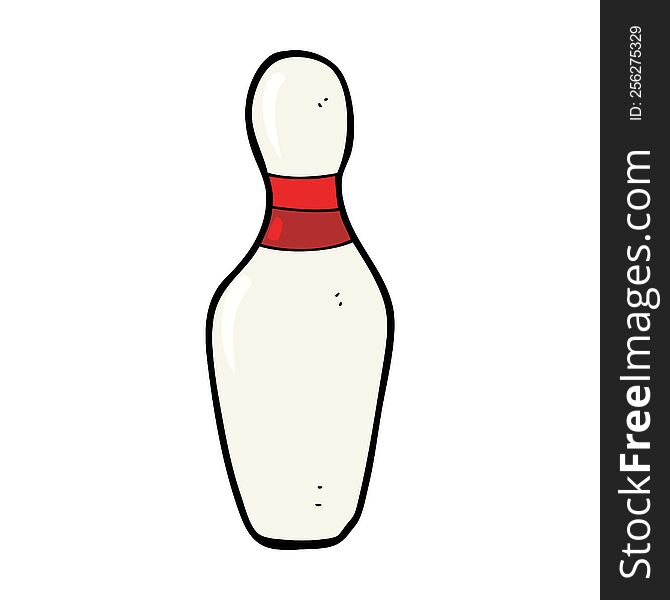 cartoon ten pin bowling skittle