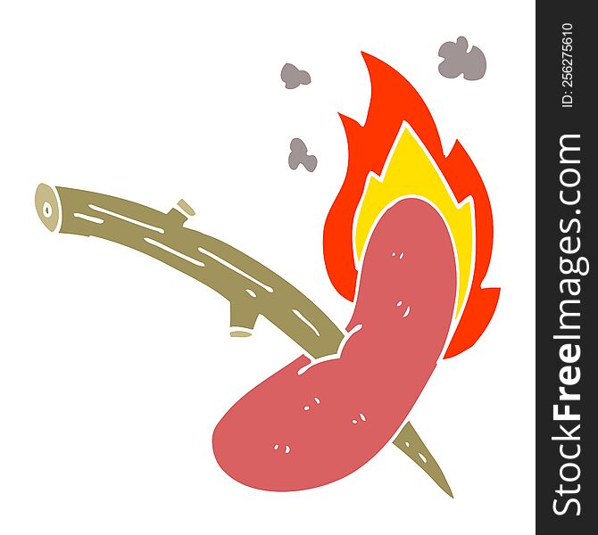 cartoon doodle of a hot dog