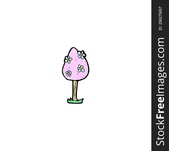 decorative cartoon pink tree