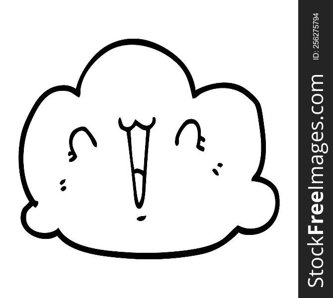 happy cloud cartoon
