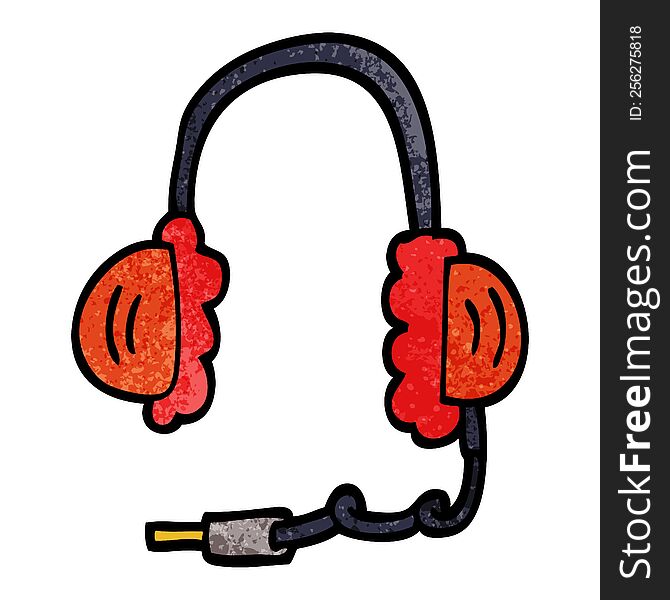 Cartoon Doodle Ear Phones