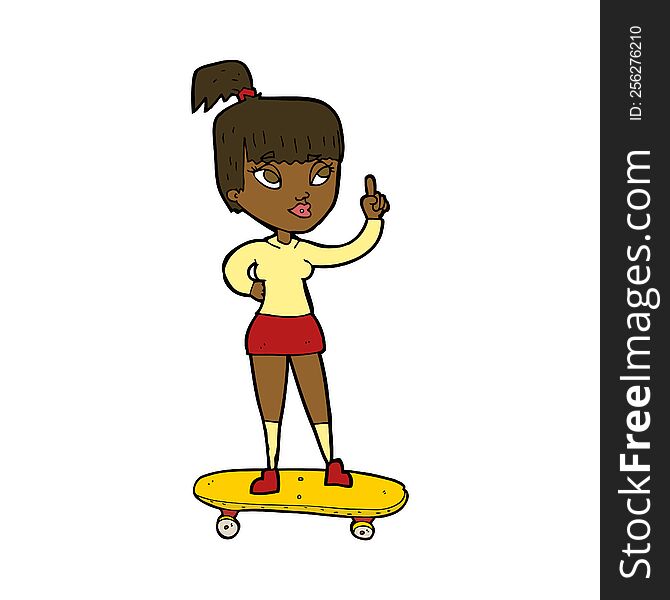 cartoon skater girl