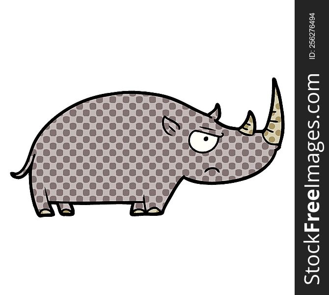 cartoon rhinoceros. cartoon rhinoceros