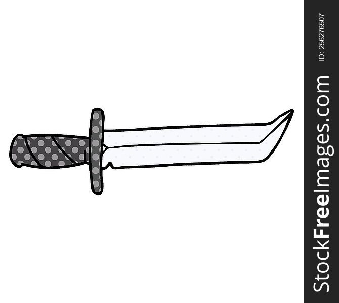 Cartoon Doodle Of A Short Dagger