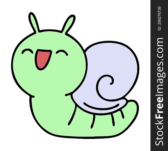 cartoon of a cute snail. cartoon of a cute snail