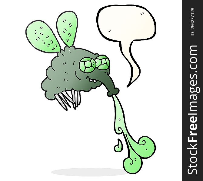 Speech Bubble Cartoon Gross Fly