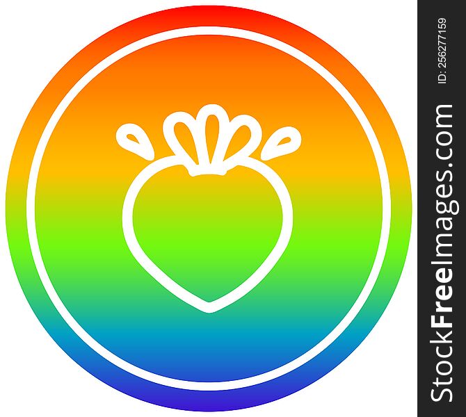 fresh fruit circular icon with rainbow gradient finish. fresh fruit circular icon with rainbow gradient finish