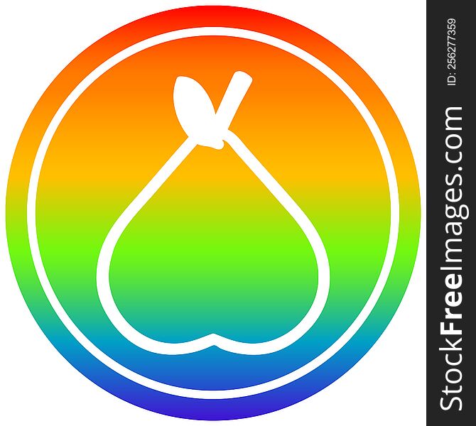 Organic Pear Circular In Rainbow Spectrum