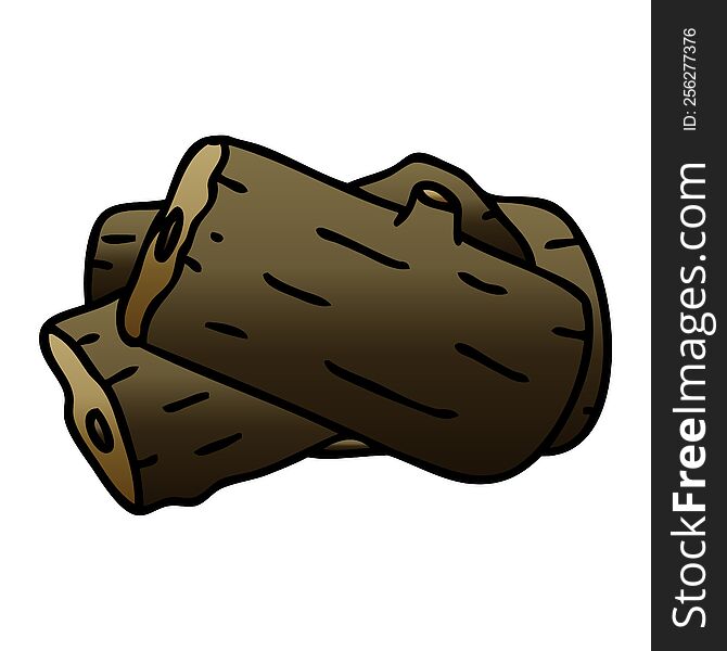 Quirky Gradient Shaded Cartoon Log